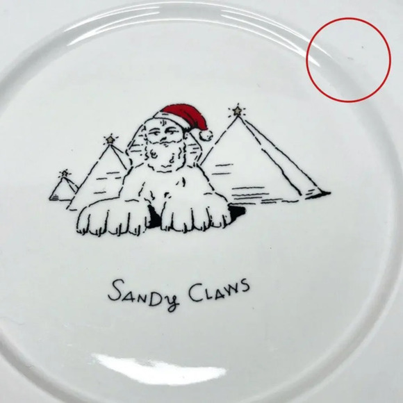 Merry Masterpieces 1st Edition 1999 Sandy Claws Dinner‎ & Dessert Plate Set of 2 - Picture 8 of 8